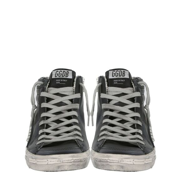 Golden Goose Studded High-Top Slide Sneakers Black Mens - Picture 5 of 6